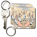 3dRose Popeye Support Group - Key Chains, 2,25 x 2,25", Set of 2 (kc_2317_1)