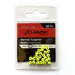 Mavrk Fly Fishing Slotted Tungsten Beads (Chartreuse, 4mm)