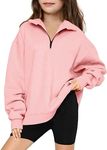 Batermoon Girls' 1/4 Zipper Sweatsh