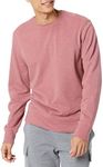 Amazon Essentials Men's Long-Sleeve Lightweight French Terry Crewneck Sweatshirt, Pink, Medium