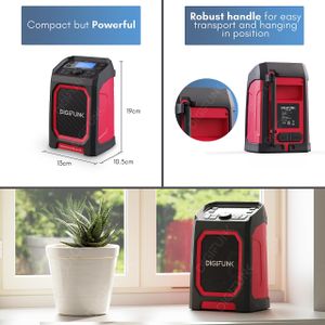 DigiFunk Work Site Radio – Portable, Red