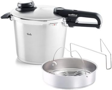 Fissler Vitavit Premium/Schnellkochtopf (6 L, Ø 22 cm) Edelstahl-Dampfkochtopf,4-Garstufen, Inkl. Einsatz - Made in Germany, Induktion