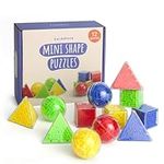 THE TWIDDLERS - 12 Mini Brain Teaser Puzzle Box Set - Sphere, Cube & Pyramid Shaped, Ideal Challenge for Party Bag Fillers for Kids & Birthday Goodie Bags