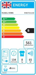 Russell Hobbs 8kg Condenser Tumble Dryer – Black