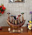 CRAFT TREE Metal Boat Pen Stand | Pen Pencil Holder Stand Desk Organizer For Home & Office