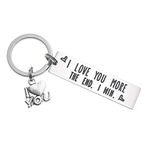 LParkin I Love You More The End I Win Love You More Mostest Keychain Couples Friendship Key Chain Cute Boyfriend Girlfriend Birthday Gifts for Him Her (I Love You More The End I Win)