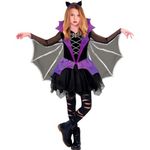 Miss Battiness Vampire Halloween Costume for Girls, Small, with Included Accessories, by Amscan