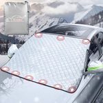 Xtremeauto Magnetic Car Windscreen Cover - Heavy Duty Thick Windshield Snow Shield Screen Cover Ice Protector, Winter Window Cover Sun UV Ray Protection Covers For Cars, SUV, Van (157 x 129cm)