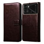 Amazon Brand- Solimo Flip for Itel P40 4G (Leather_Coffee)