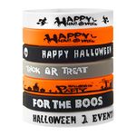 KUUQA 35 Pcs Halloween Wristband Silicone Wristbands 7 Classic Halloween Patterns Rubber Band Bracelets for Halloween Party Supplies Favors