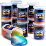 Galaxy Slime for Kids - 15 Pack of Slime Putty in Assorted Neon Colors, Premade Marble Rainbow Slime Birthday Party Favor Toys by Bedwina