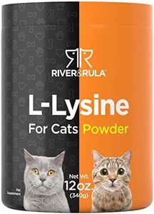 Horbäach L-Lysine Powder for Cats 500mg | 12oz | Cat Health Supplement | Non-GMO, Vegetarian Formula | by River & RULA