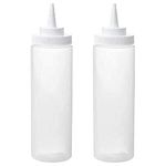 Ikea Plastic Squeeze Bottle, 330 ml (Transparent) - Pack of 2