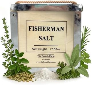 The French Farm Sea Salt Fisherman Salt Box 17.64oz – Gourmet French Seasoning for Grilling, Smoking, and Cooking – All-Natural Handcrafted Sea Salt Blend for Fish, Veggies, Premium Culinary Salt