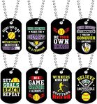 24 Pcs Motivational Dog Tag Necklac