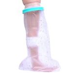 VEGCOO Waterproof Leg Cast Cover, Adult Waterproof Leg Cover for Shower, Soft and Comfortable Reusable Plastic Waterproof Sealable Leg Cover for Calf Wound Waterproof Protection (Leg)