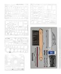 Mr. Pen- Professional Geometry Set, 17 Pcs, Architect Compass and Protractor Set, Interior Design Drafting Tools, Scale Ruler, Drawing Stencils, Metal Ruler