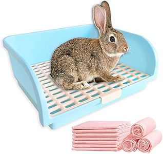 Amakunft Large Rabbit Litter Box, Small Animal Potty Trainer, Bunny Corner Toilet Box for cage, Small Pet Pan for Ferret/ Guinea Pig/ Chinchilla/ Galesaur