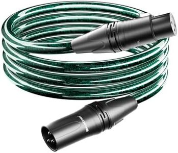 KAIBOER XLR Microphone Cable, Pro-Grade Balanced Audio Cord with 21AWG Silver-Plated Copper, Shielding 95% tinned Copper，Male to Female for Studio, Mixer, Mic, 9.8 Feet, Green