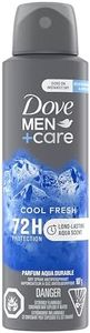 Dove Men+Care Cool Fresh 72H Dry Spray Antiperspirant Deodorant for Men with Vitamin E and Non-Irritant Formula 107 g
