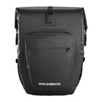 ROCKBROS Bike Pannier Bag Waterproof Bicycle Rear Panniers for Laptop Commuter with Single Shoulder Strap 27L (Black New)