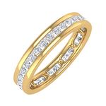 1/2 Carat Channel Set Diamond Wedding Eternity Ring Band in 14K White Gold (Ring Size 5)