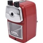 CARL Angel-5 Manual Pencil Sharpener with Metal Table Mount. Quiet for the Classroom, Home & Office, Red