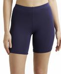 Jockey Women's Cotton Shorts (Pack of 1) (1529-0105-CNAVY_L_Classic Navy_L)