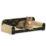 Little Needs Cat Scratcher with Catnip (Sofa Scratcher) | 20 inch Durable Corrugated Cardboard Scratch Pad & Lounger for Cats & Kittens | Furniture-Shaped Design for Claw Care, Daily Play & Relaxation