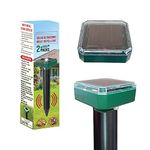 2 Packs Mole & All Other Burrowing Animals Outdoor Weatherproof Solar Mouse Repeller Protect Control Outdoor Keep Moles Out of Lawn Garden Yard