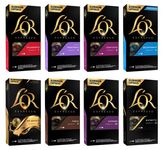 L'OR Favourites Assortment Nespresso Compatible Coffee Pods (Pack of 8, Total 80 Drinks)