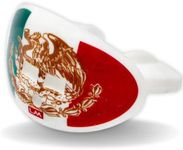 LOUDMOUTHGUARDS Football Mouth Guard - Pacifier Lip Protector Mouthpiece for Youth and Adults - Mexico Flag Custom Design - Multiple Colors - Top and Bottom Teeth Protection - Great Air Flow