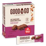 GOOD TO GO Double Chocolate Soft Baked Bars, 40g x 9 Bars – Very High in Fibre, Almond Flour, Non-GMO Snacks To Go