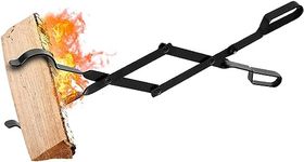 Amagabeli Fire Tongs 26” Long Heavy Duty Fireplace Log Tongs Indoor Fire Tools Log Grabber Cast Iron Fire Pits Accessories for Outdoor Stove Long Logs Tweezers Firewood Tongs Campfire Tongs