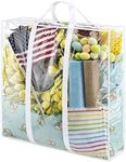 Whitmor Jumbo Everyday Holiday Bag, Seasonal Storage for Easter, Fourth of July, Fall & Christmas, Clear/White