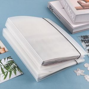 Briartw 5 Pack Large Storage Book,Sticker Photo Storage Album,Stamp Cutting Dies Storage Book Organizer Folder with 80 Pockets/20 Pages,double-sided Design,4 Pockets Each Page