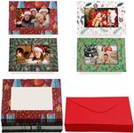 BELLE VOUS 36 Pack Christmas Photo Card - Personalised Christmas Photo Frame Greeting Card For 6 x 4 Inch Photo with Envelopes - Photo Insert Card For Family & Friend
