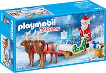 Playmobil 9496 Christmas Santa's Sleigh with Reindeer, Fun Imaginative Role-Play, PlaySets Suitable for Children Ages 4+