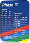 LZC LADYS GIFT 2025 New Upgrade Phase 10 Score Board, Acrylic Scoreboard for Phase 10 Card Game with 8 Colored Cribbage Pegs, Fun Board Card Games Accessories for Adults, Families, Parties & Travel