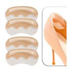 VivoFoot 2 Pairs Anti-Slip Heel Grips for Shoes Too Big, Gel Heel Liners & Fillers for Loose Shoes, Self-Adhesive Back of Heel Cushion Inserts, Heel Blister Protectors for Women & Men (Beige)