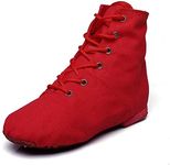 MSMAX Jazz Boot Shoes Women Character Shoes for Woman Ankle Boots for Men, 109red, 10