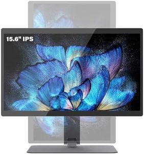 HEIGAOLAPC All in One Desktop Computer, Win11 Pro Celeron J4125 Quad-Core 8GB RAM + 128GB ROM Desktop Computers, 15.6 Inch Touchscreen Display Computer for Office and Home