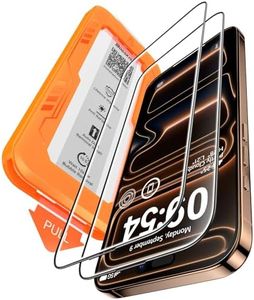 BossKiss Screen Protector for iPhone 17 Pro Max 2 Pack | 9H+Tempered Glass | 12FT Military-Grade Shatterproof | Full Coverage | Bubble Free | Anti-Scratch | Auto Dust-Elimination