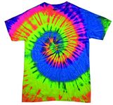 Colortone Rainbow tie-dye shirt Neon Rainbow L