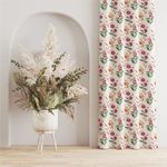 Urban Space Blackout Opaque Curtains 5 Ft Set Of 2 For Window,Digital Printed Curtains With Eyelets,80-85% Room Darkening Curtains For Living Room,Tieback Included (Cone Flower - Pink,5 Ft Length)