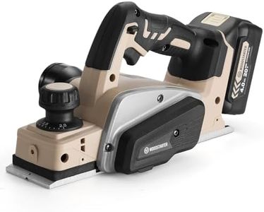 WOODSTARTER Cordless Electric Hand Planer (Bare Tool), Brushless Motor, 15000RPM Power Wood Planer with Edge Guide and Dust Bag, 3-1/4 Inch Planing Width, Ideal for Wood Chamfer & Smooth Finish