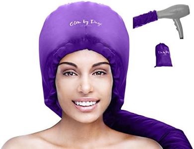 Bonnet Hood Hair Dryer Attachment- Soft, Adjustable Extra Large Hooded Bonnet for Hand Held Hair Dryer with Stretchable Grip and Extended Hose Length (Purple)