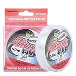 ANGRYFISH 100% Fluorocarbon Fishing Line-Invisible Underwater-Faster Sinking- Ultralow Stretch-Fishing Leader Line (Clear,3LB/0.128MM-55YD)