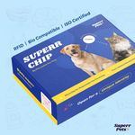 Pet Identity Kit for Pet Parents by Superr Pets (Pet Microchip + PetQR with PetNFC Stickers + Airtag Holder)