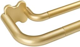 Gold Double Curtain Rods, USFOOK Bl